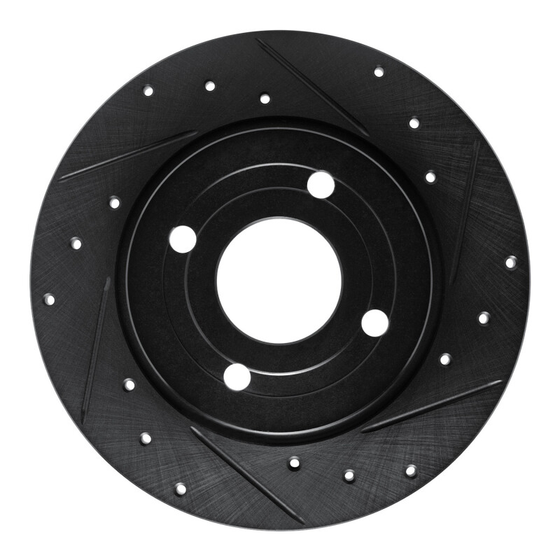 Ford Ecosport Brake Rotor (1) - Rear Right - R1 Concepts - Drilled & Slotted - Black - `18-`22